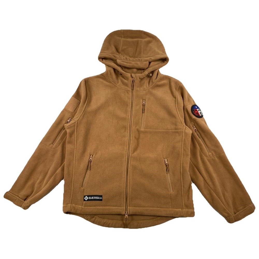 Baerskin V1 Tactical Hoodie Men's XL Beige Full Zip Fleece Brand New
